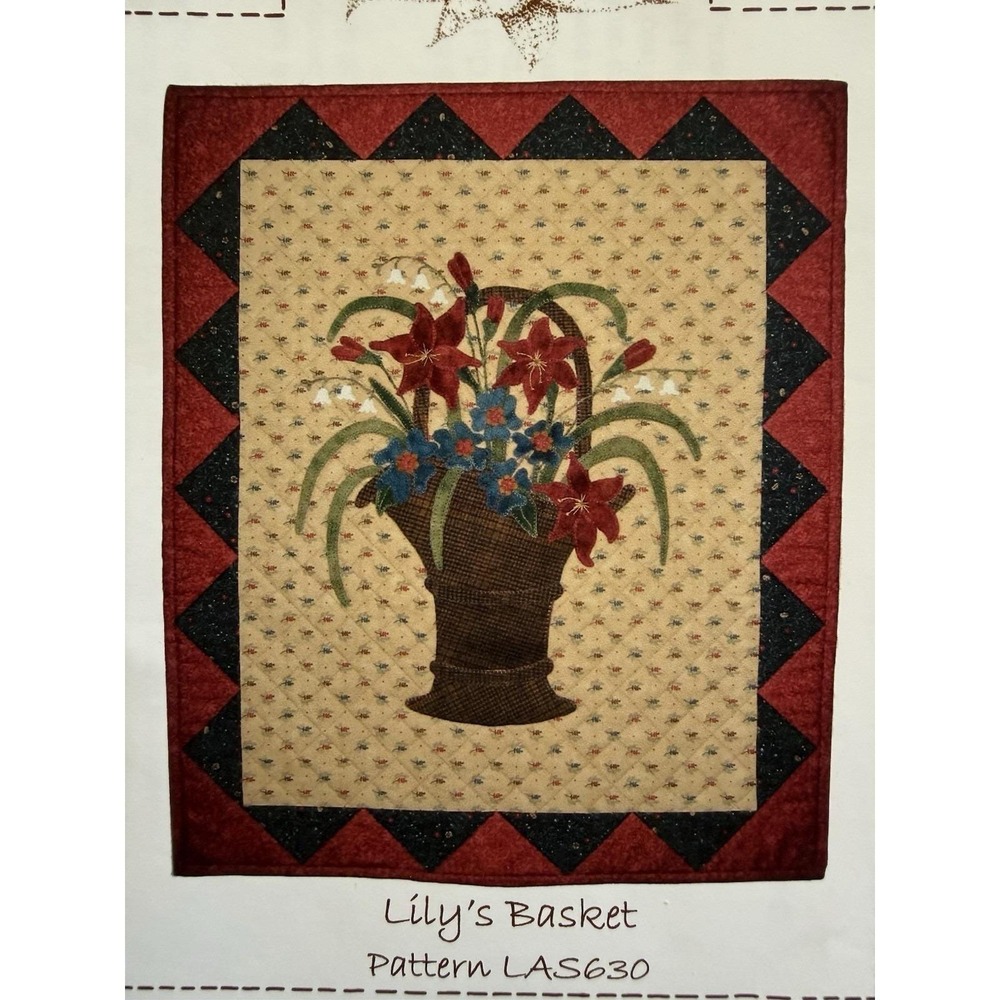 Lily Anna Stitches‎ Lily's Basket LAS630 Wool Appliqué Pattern Uncut